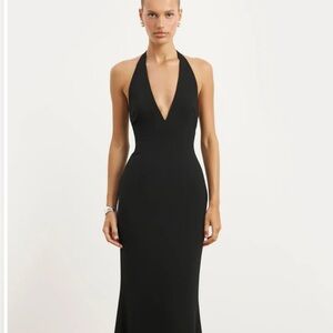 Sophisticated Black Backless Dress
